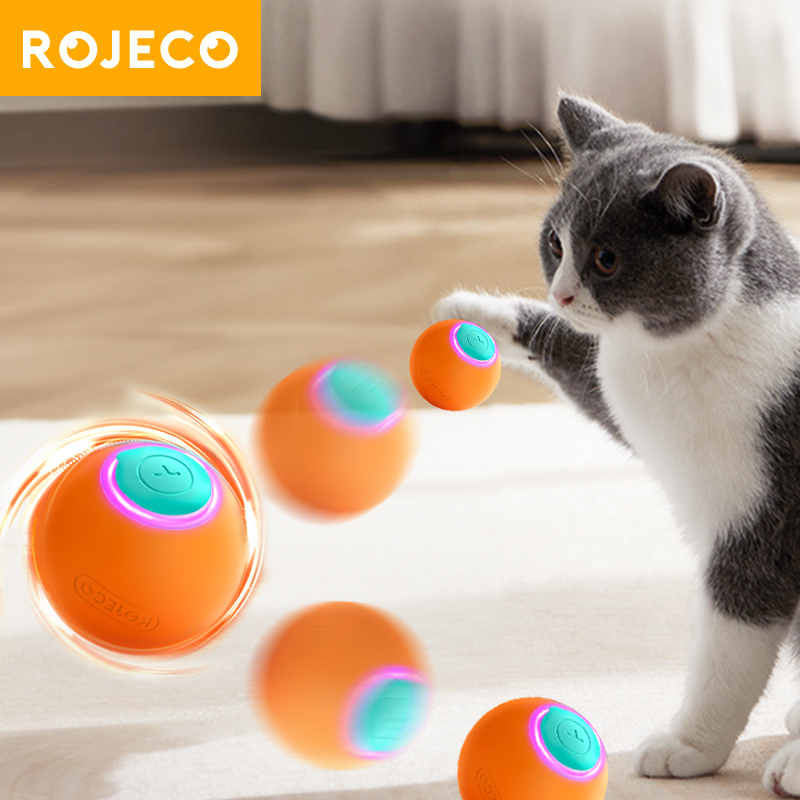 ROJECO ألعاب القطط الذكية التف - مراجعة Automatic Moving Dog Ball وسعره